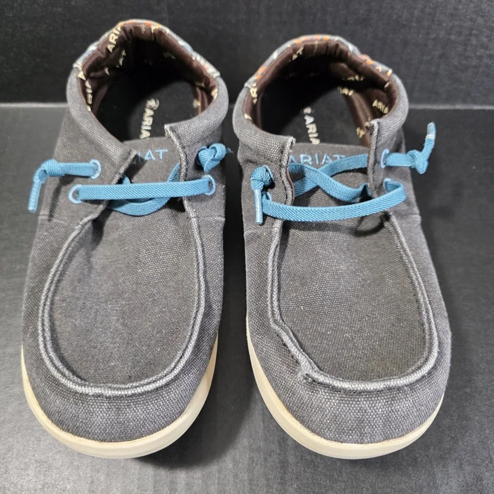 Ariat Mens Hilo Canvas Loafers Grey Aztec Print 10044586 Size 10D‎